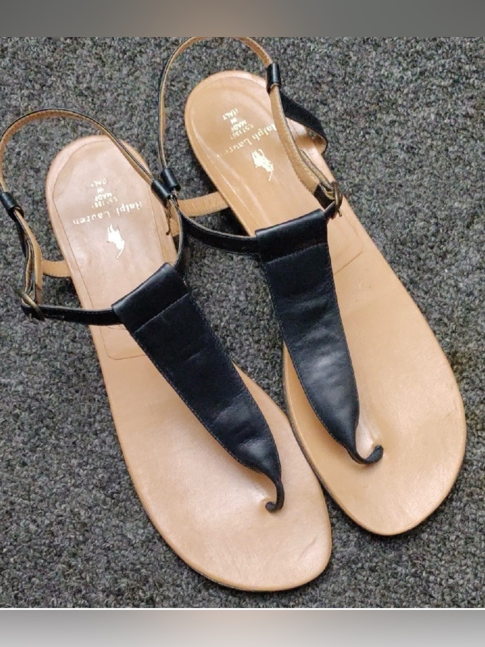 Ralph Lauren leather thong sandal